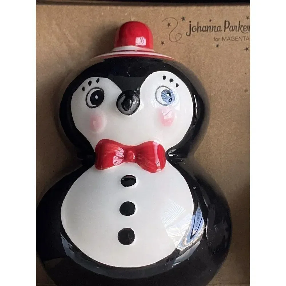 Johanna Parker Penguin‎ Holiday Salt And Pepper Shakers Set NEW